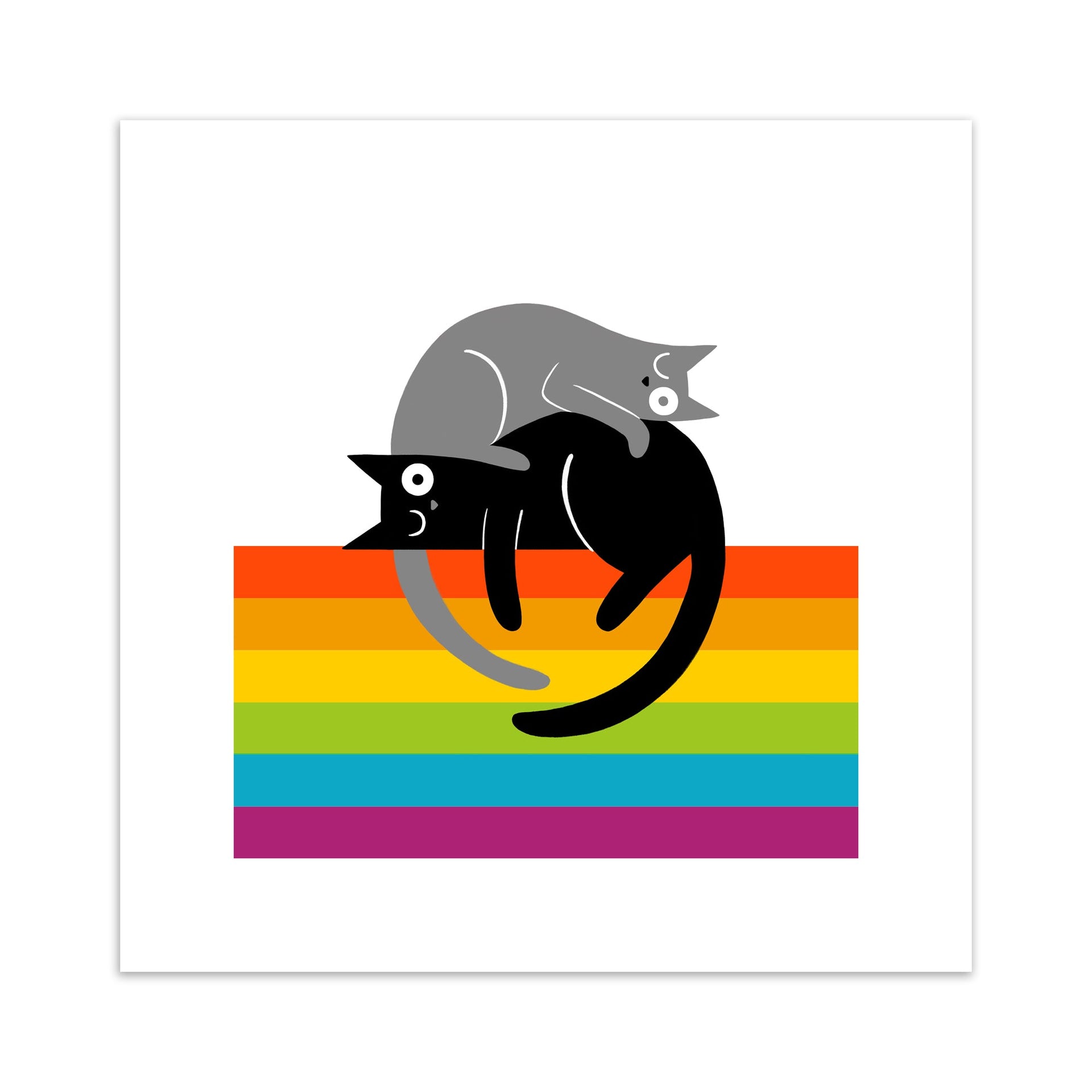 Rainbow Kitties Art Print | Merle Goll Print | The Art File, image size:1920x1920