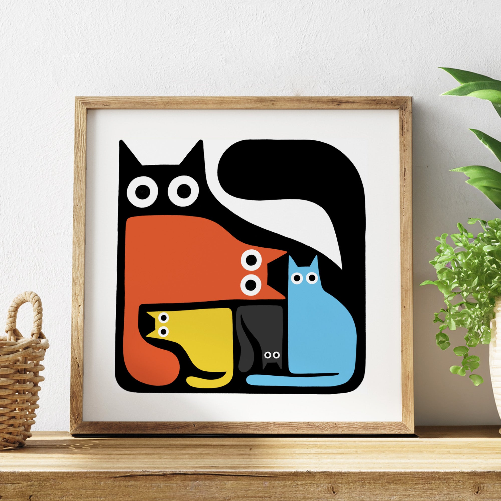 Cat Collage Art Print | Merle Goll Print | The Art File