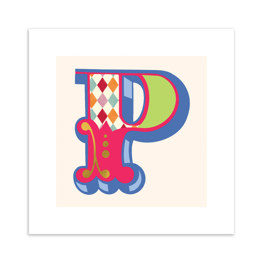 P Alphabet Art Print | Wall Art Print | The Art File