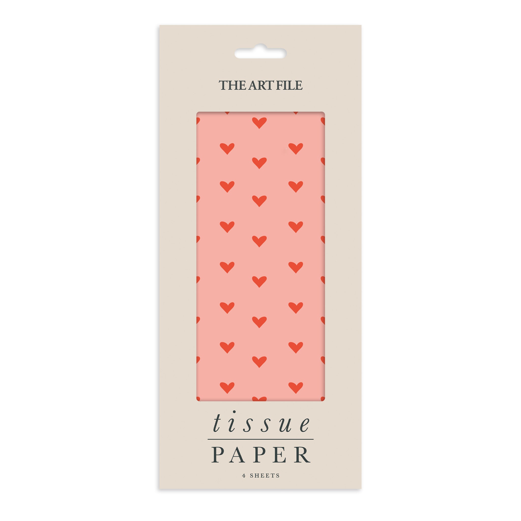Red Hearts Tissue Paper | 4 Sheets