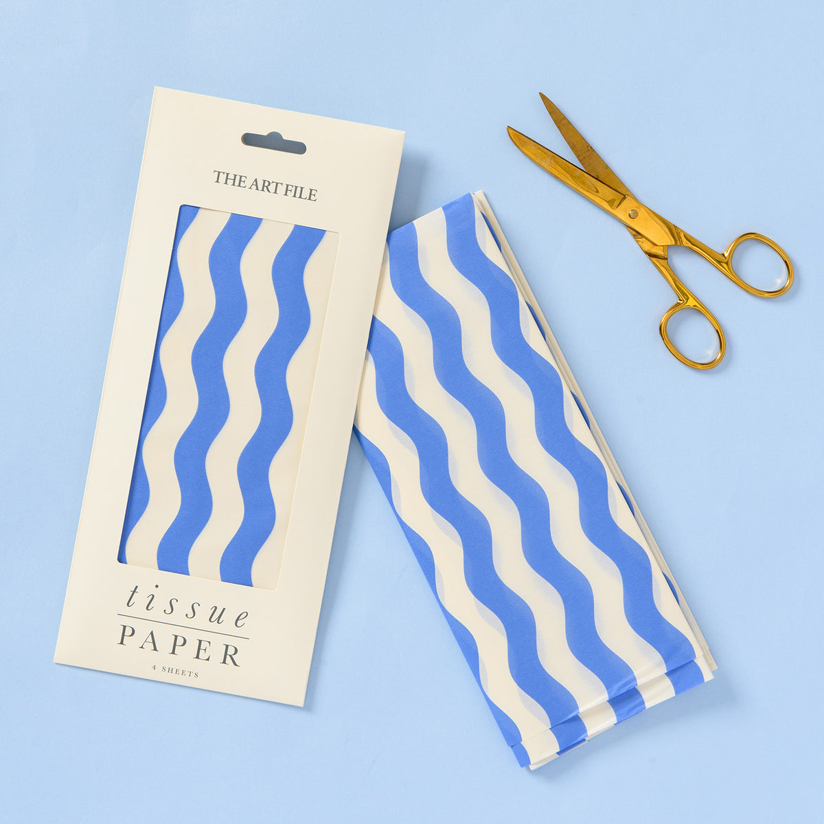 Blue Waves Tissue Paper | 4 Sheets