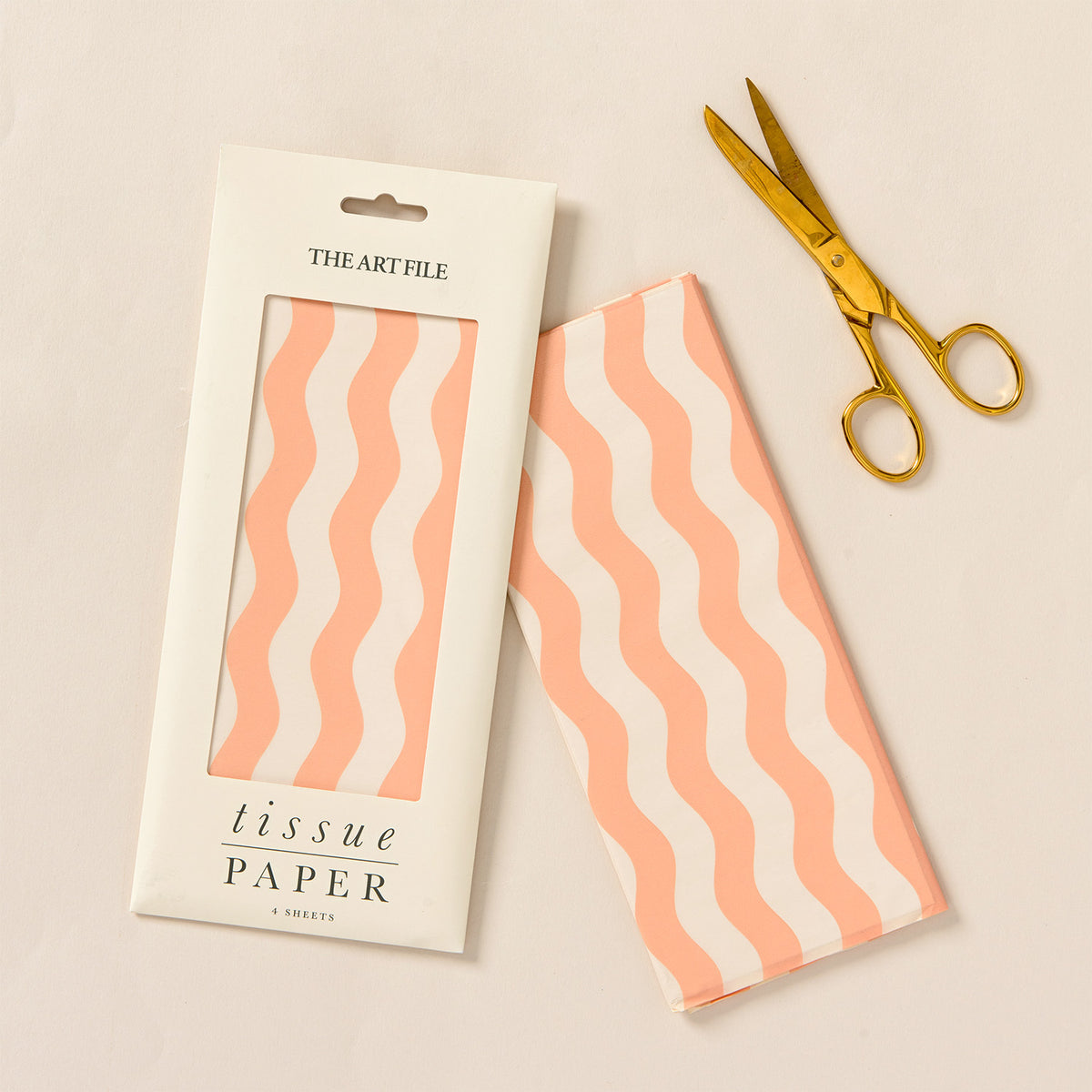 Orange Waves Tissue Paper | 4 Sheets