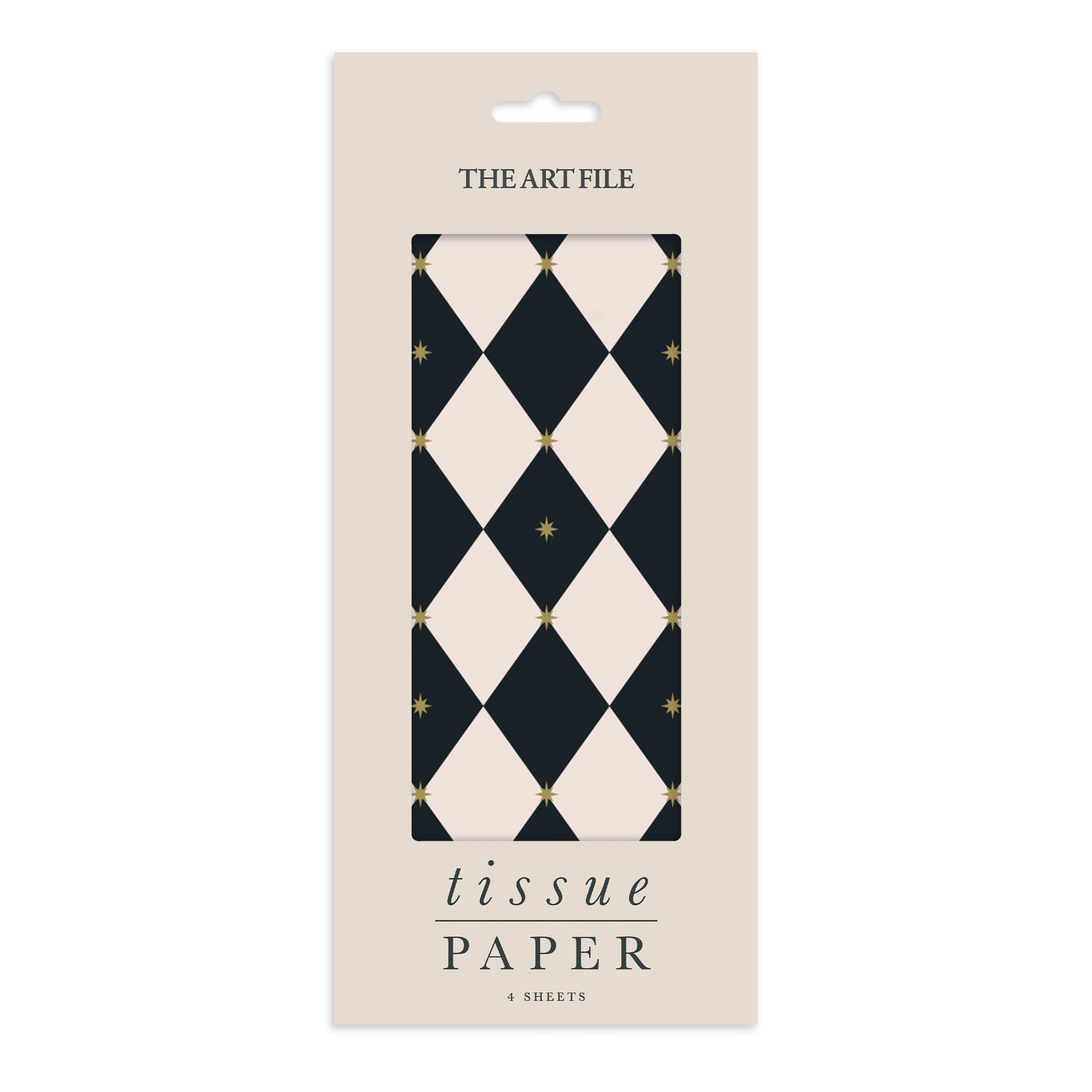 Black & White Harlequin Tissue Paper | 4 Sheets