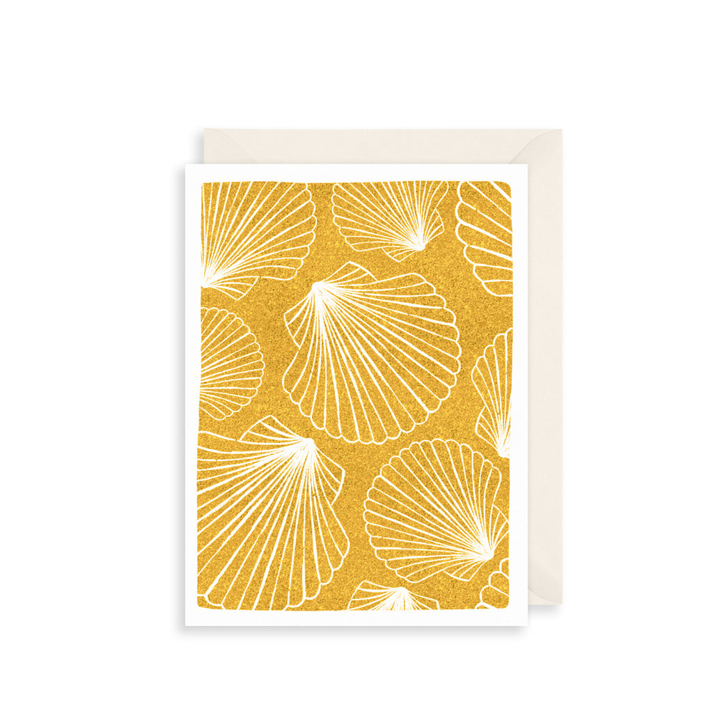 Golden Seashells Greetings Card The Art File