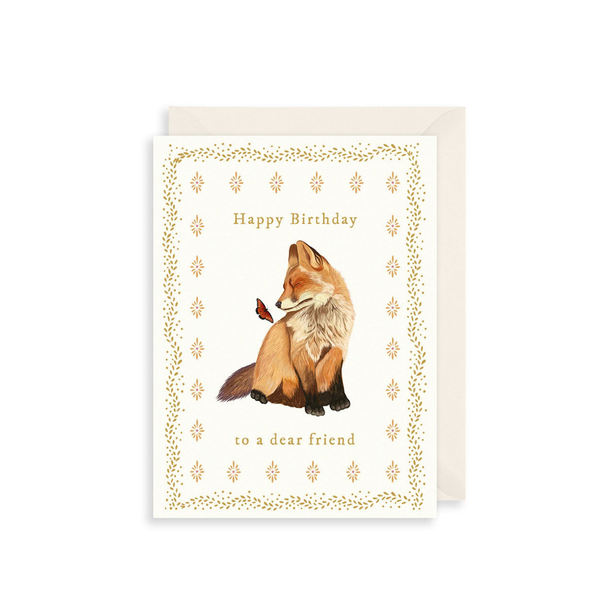 Dear Friend Fox Birthday Card