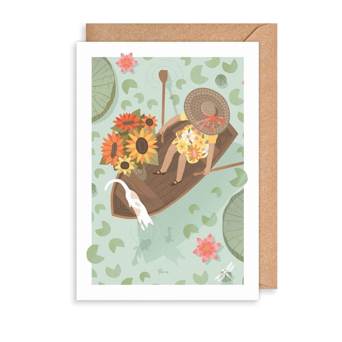 Row Boat Cat Everyday Card