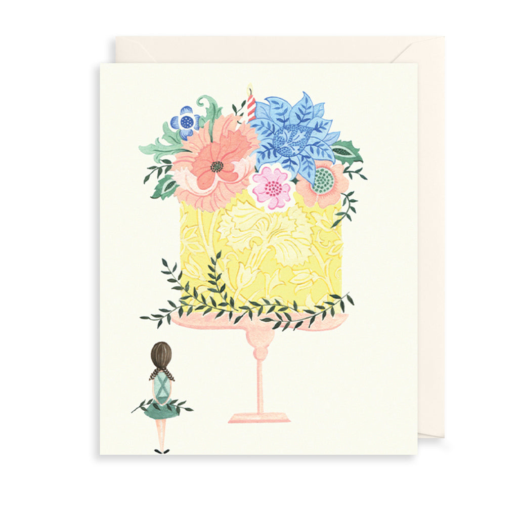 Floral Cake Greetings Card The Art File
