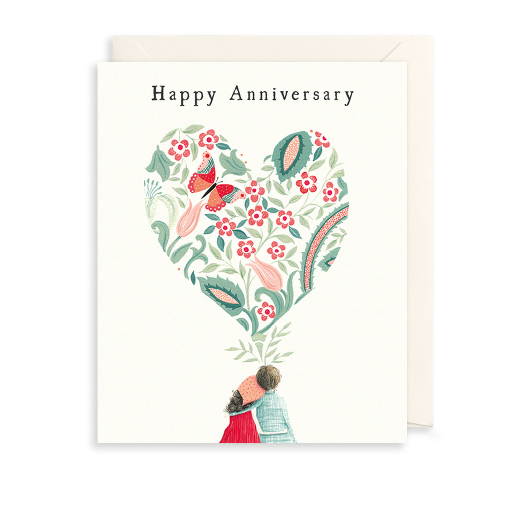 Anniversary Hearts Greetings Card The Art File