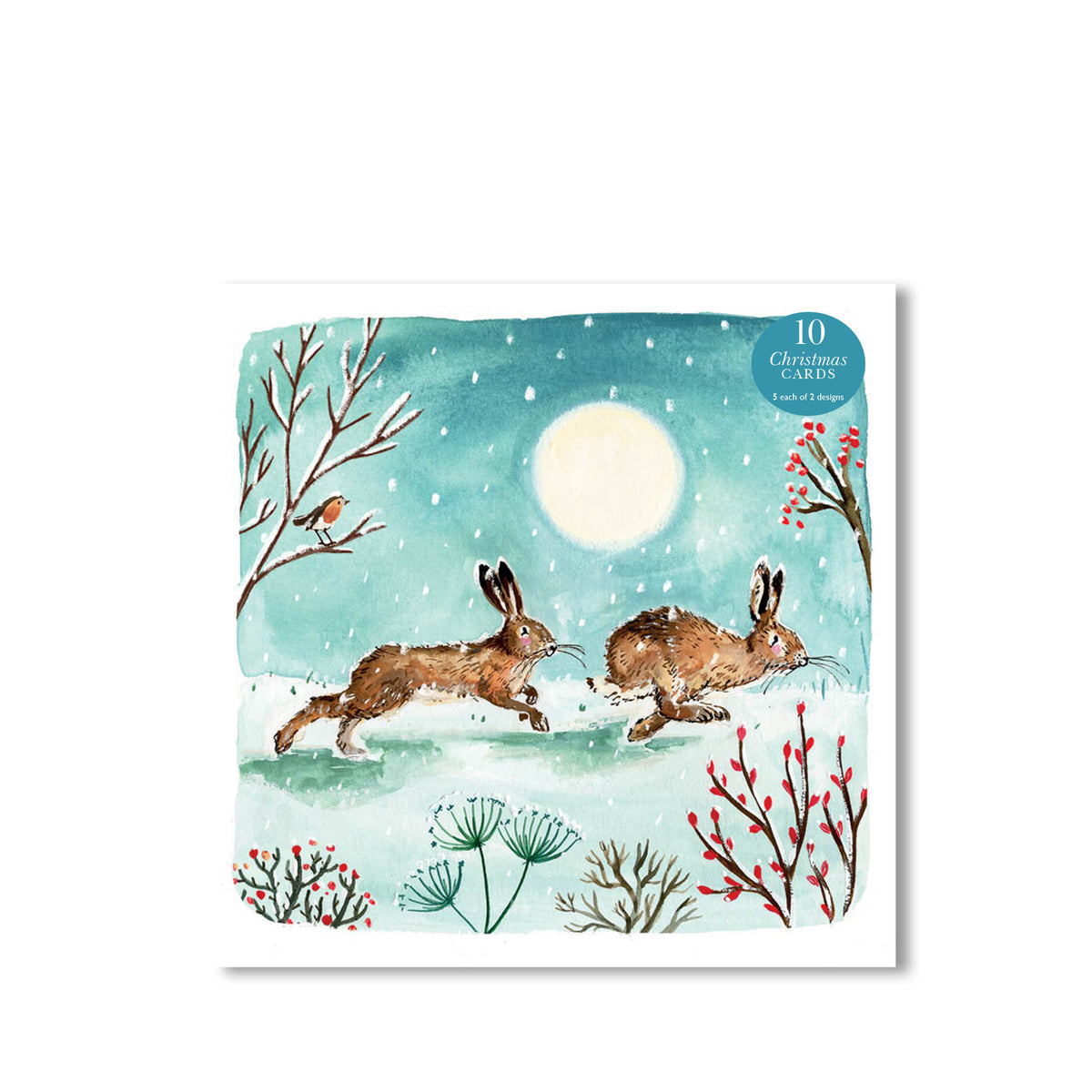 Geese & Rabbits Christmas Card Wallet