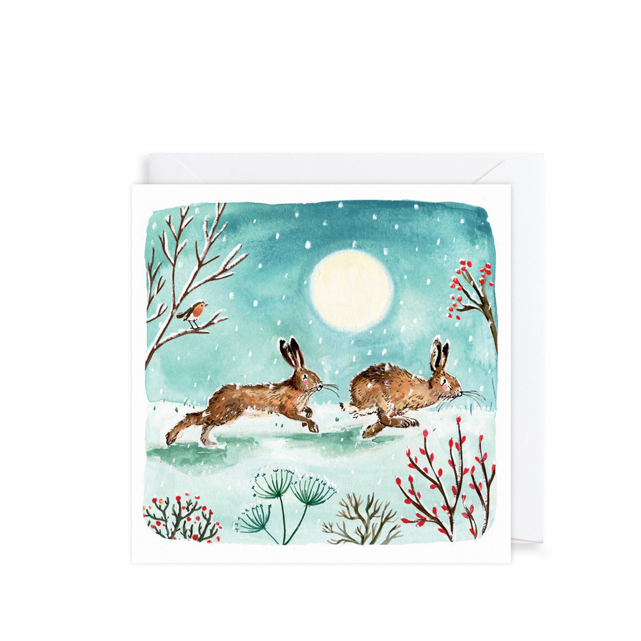 Geese & Rabbits Christmas Card Wallet