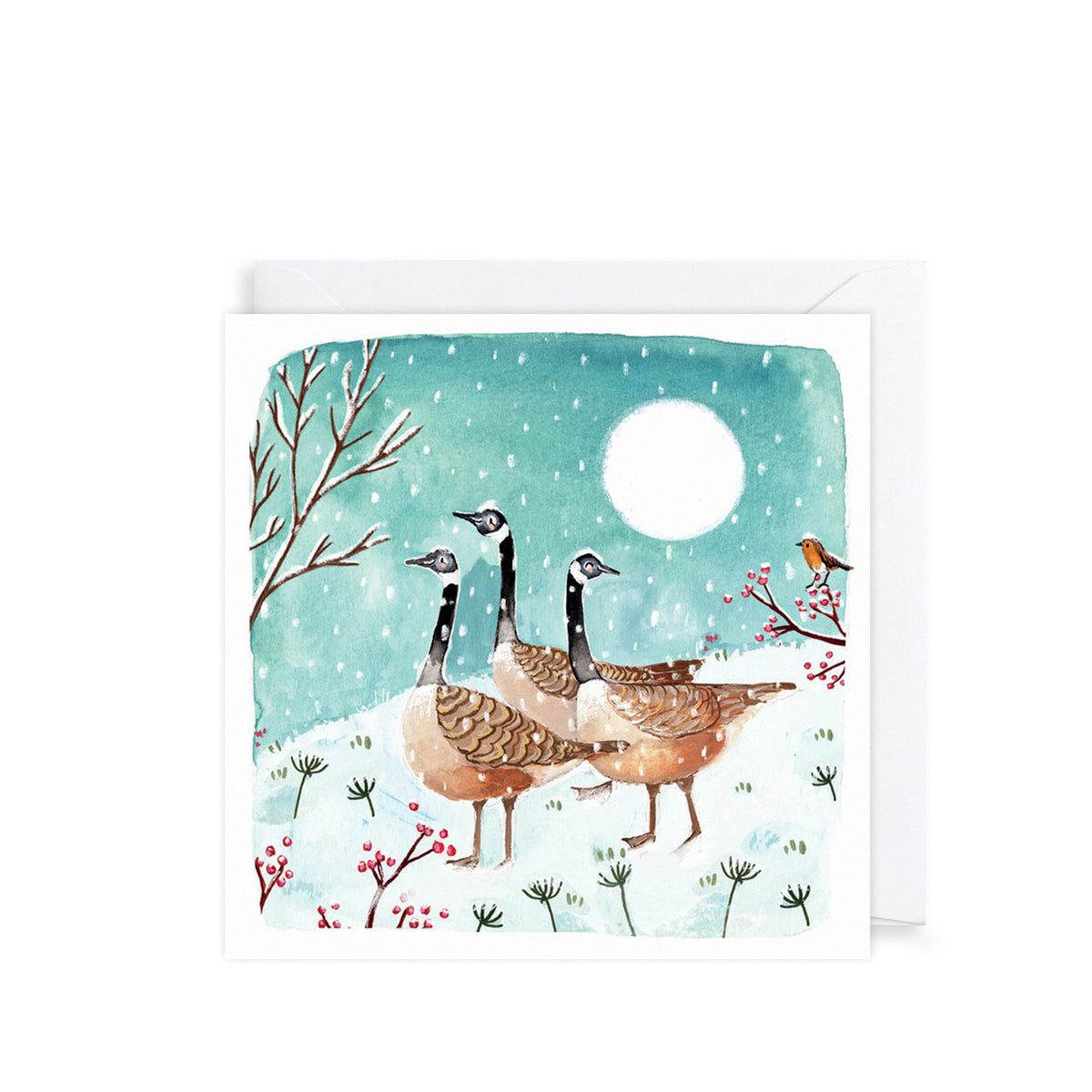 Geese & Rabbits Christmas Card Wallet