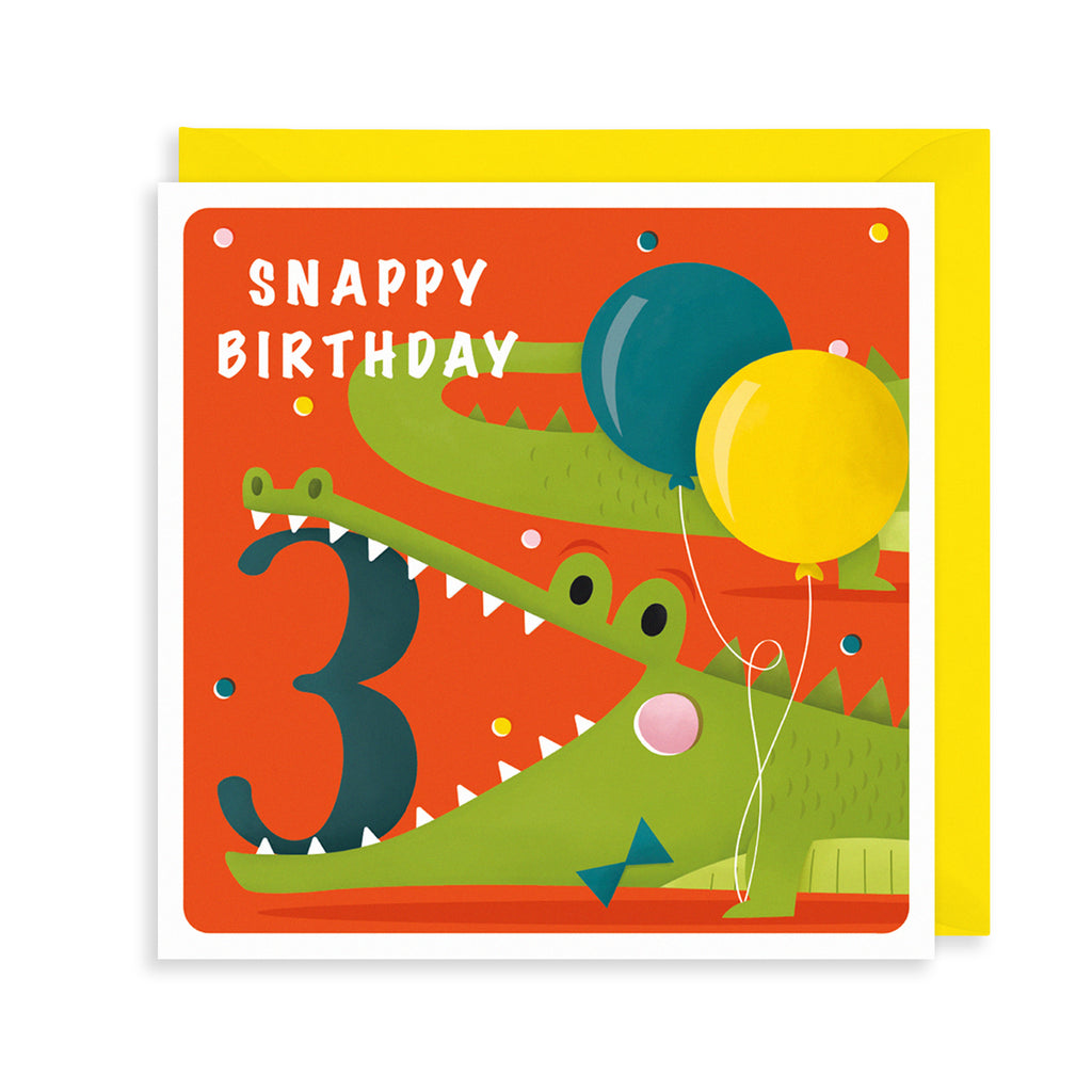 3rd Birthday, Snappy Greetings Card The Art File