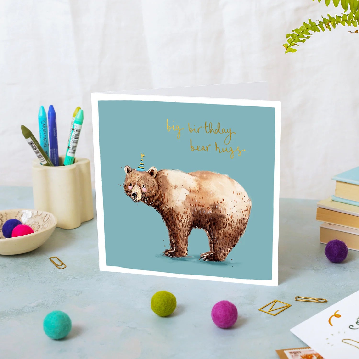 Brown Bear Happy Birthday Card