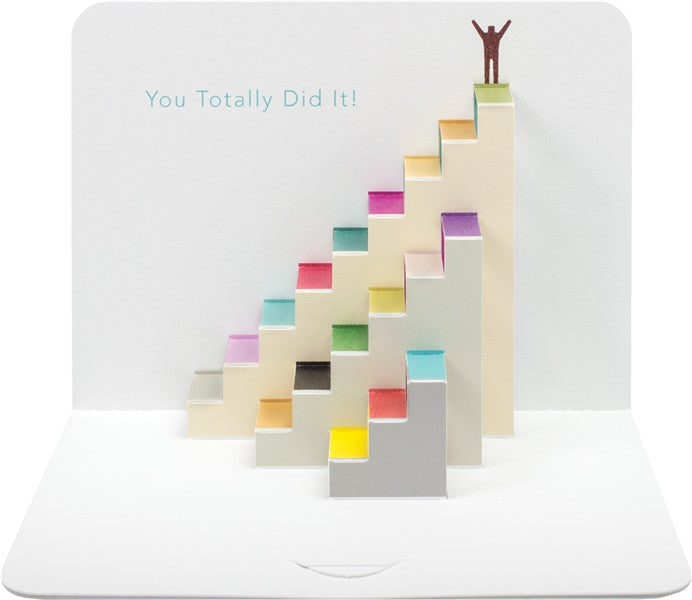 Congratulation Stairs, 3D Pop-Up Card The Art File