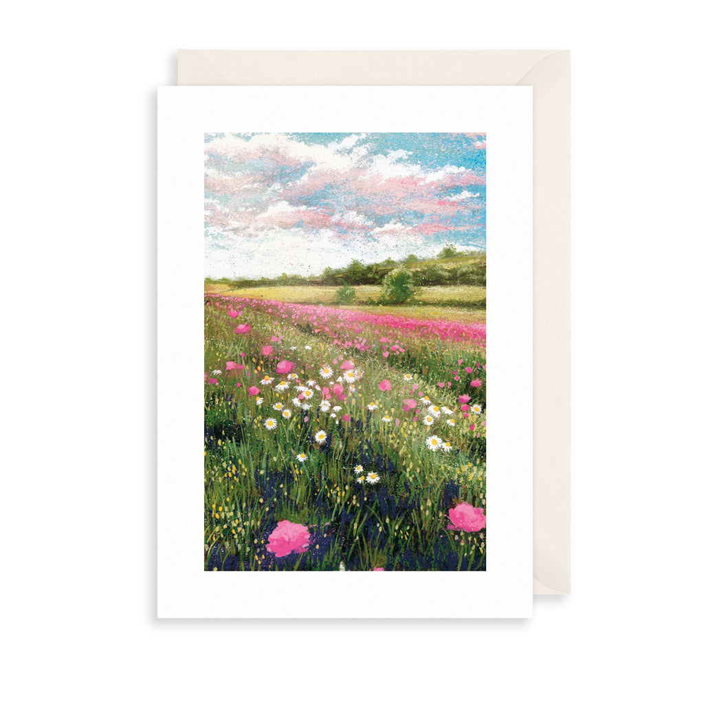 Flower Field Greetings Card The Art File