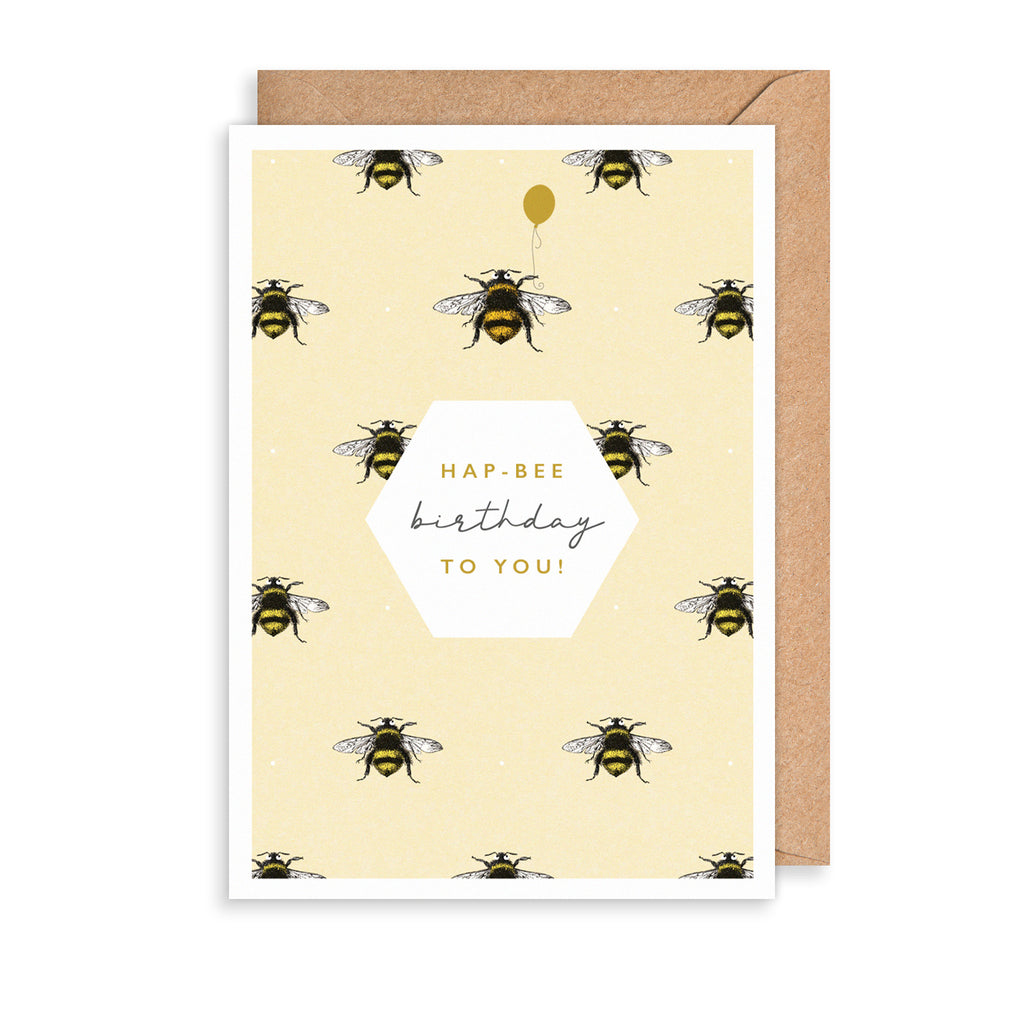 Hap-Bee Birthday Greetings Card The Art File