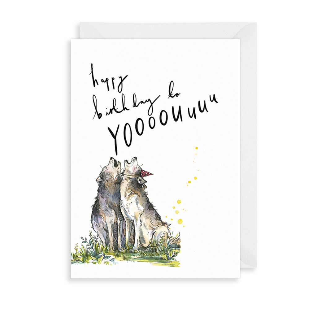 Birthday Wolves Greetings Card The Art File