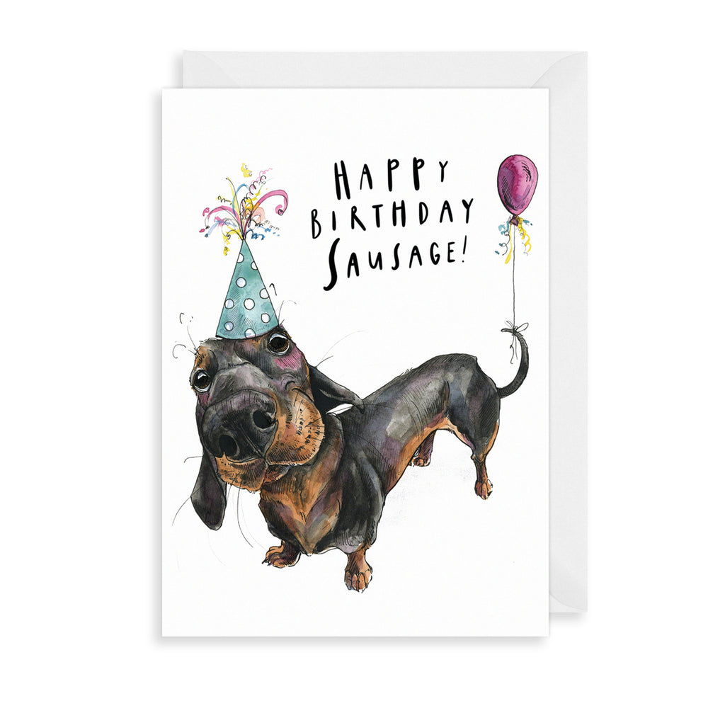 Happy Birthday Sausage Greetings Card The Art File